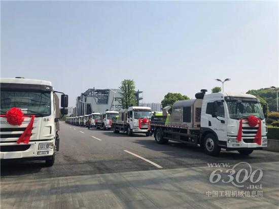 中聯重科4.0系列國六車載泵整裝待發