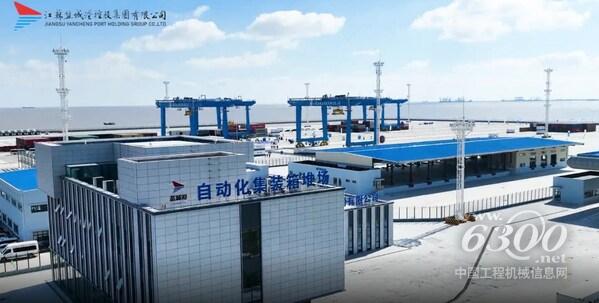 大豐港區集裝箱碼頭堆場全景