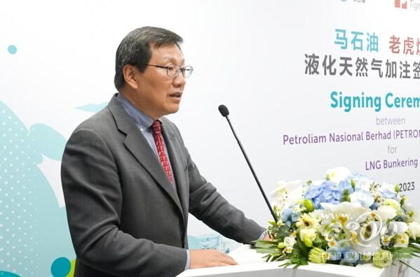 老虎集團主席Gerry Wang先生在慶祝儀式上致辭