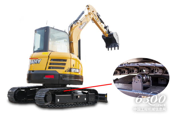 ▲ 三一SY50U采用三一專供的<a href=http://product.d1cm.com/brand/kubota/ target=_blank>久保田</a>發動機