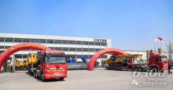 價值兩億元人民幣的基礎施工設備，從徐工基礎工程機械有限公司發往非洲