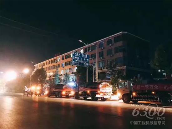 中聯重科救援設備有序抵達寧鄉開展救援工作
