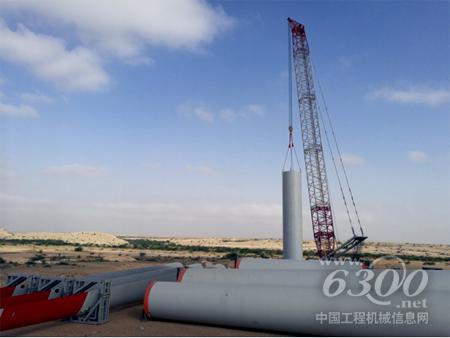 QUY350履帶起重機(jī)正在風(fēng)電項(xiàng)目現(xiàn)場施工