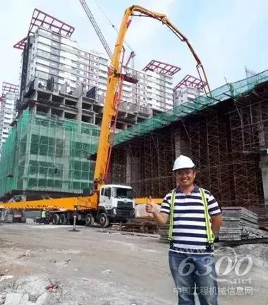 徐工泵車在馬來西亞關丹地區大展英姿