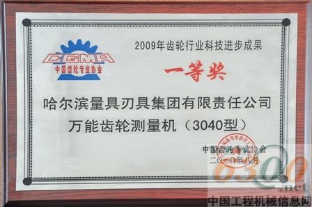 哈量集團齒輪量儀產品獲中國齒輪行業一等獎